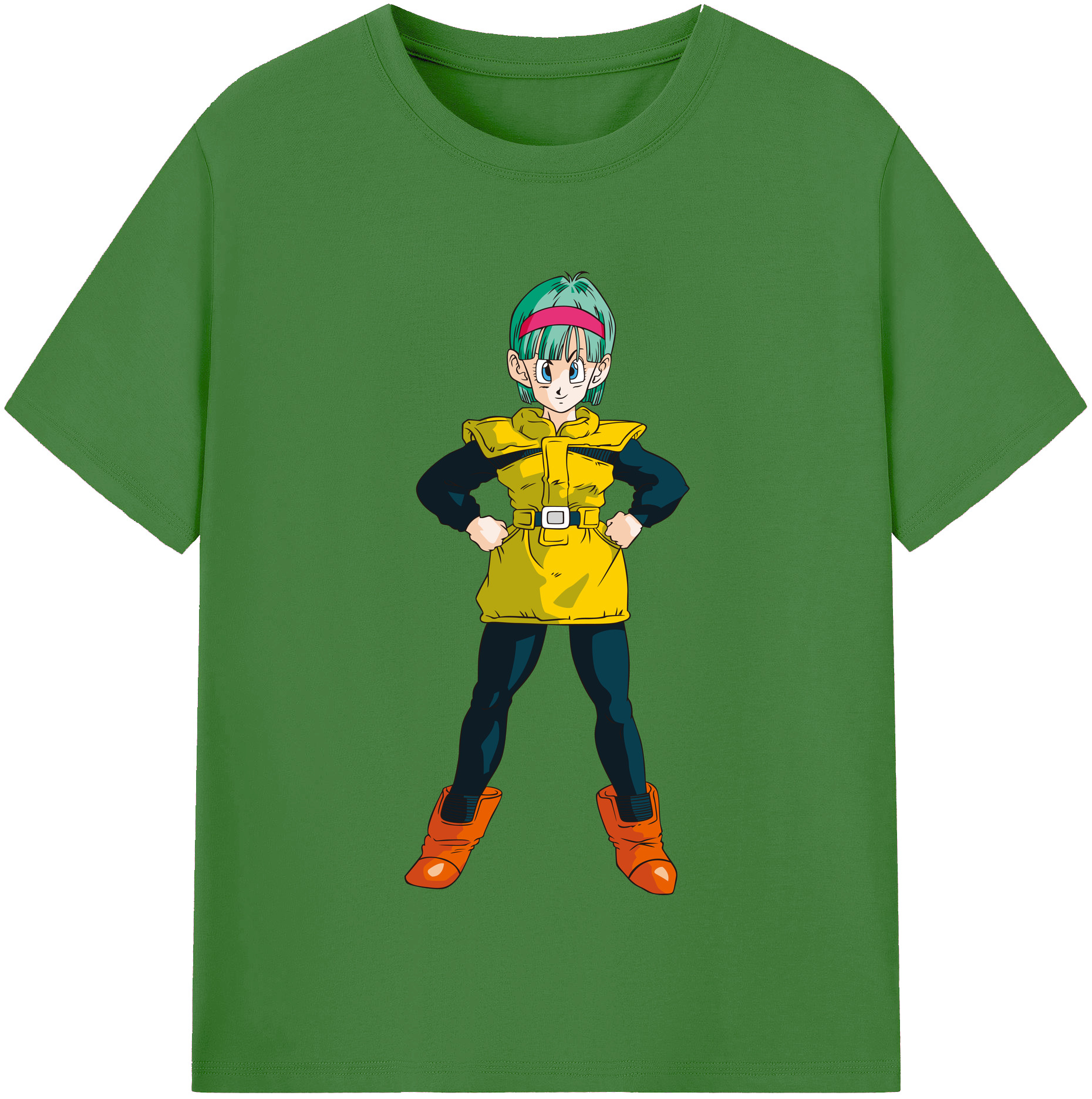 （画像用） ドラゴンボール ブルマ DRAGON BALL Bulma レディースカジュアルプリントTシャツ（綿100％）